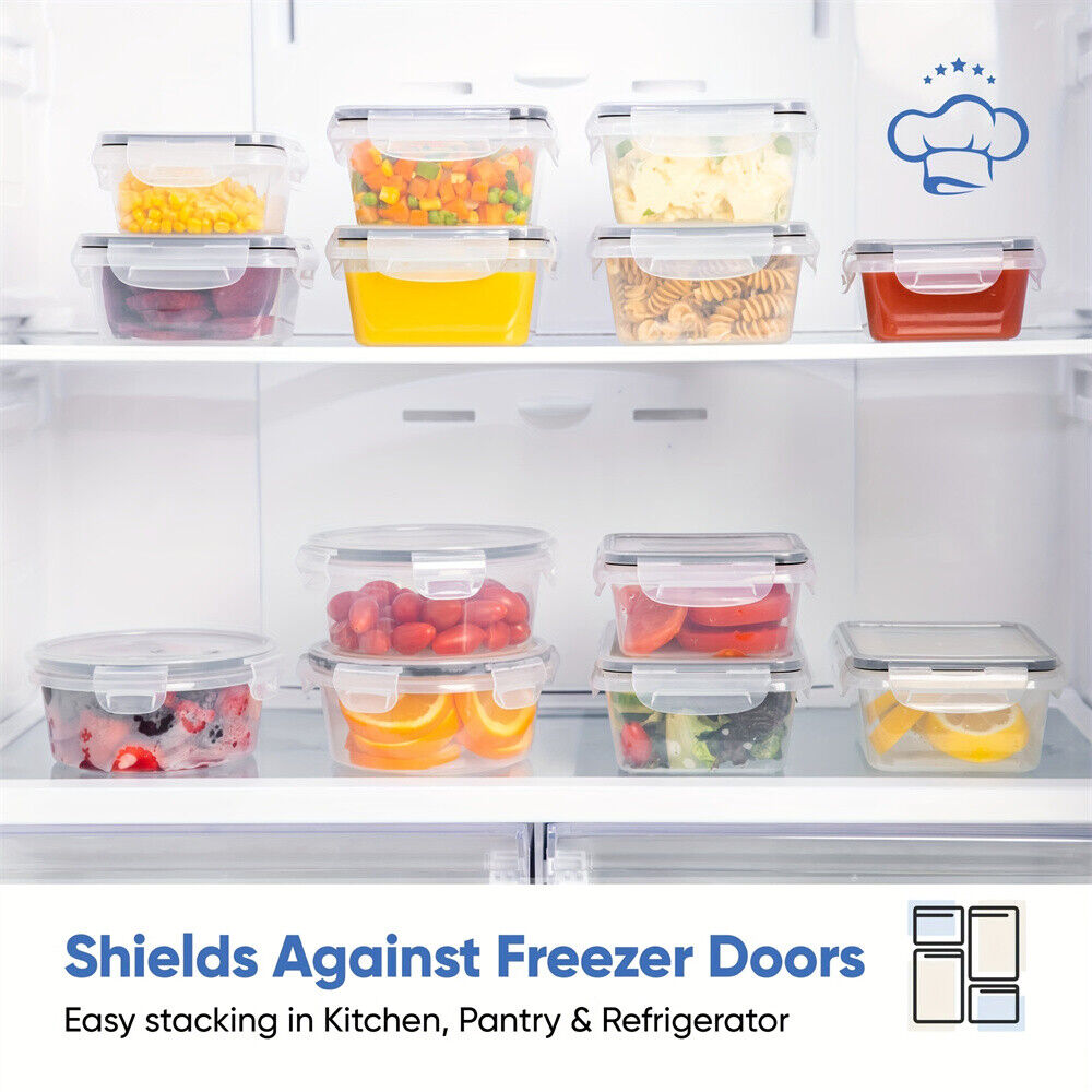24X Clear Plastic Food Containers