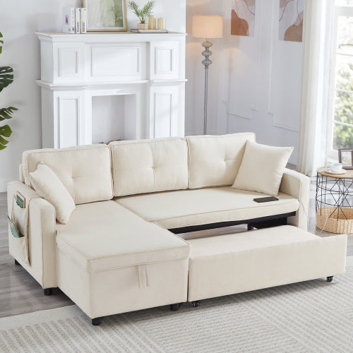 L-Shaped Pull Out Sleep Sofabed