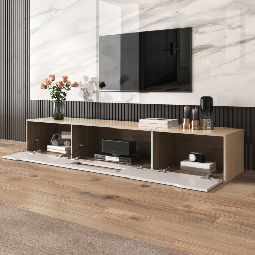 High Gloss TV Cabinet, With Color Changing LED Lights