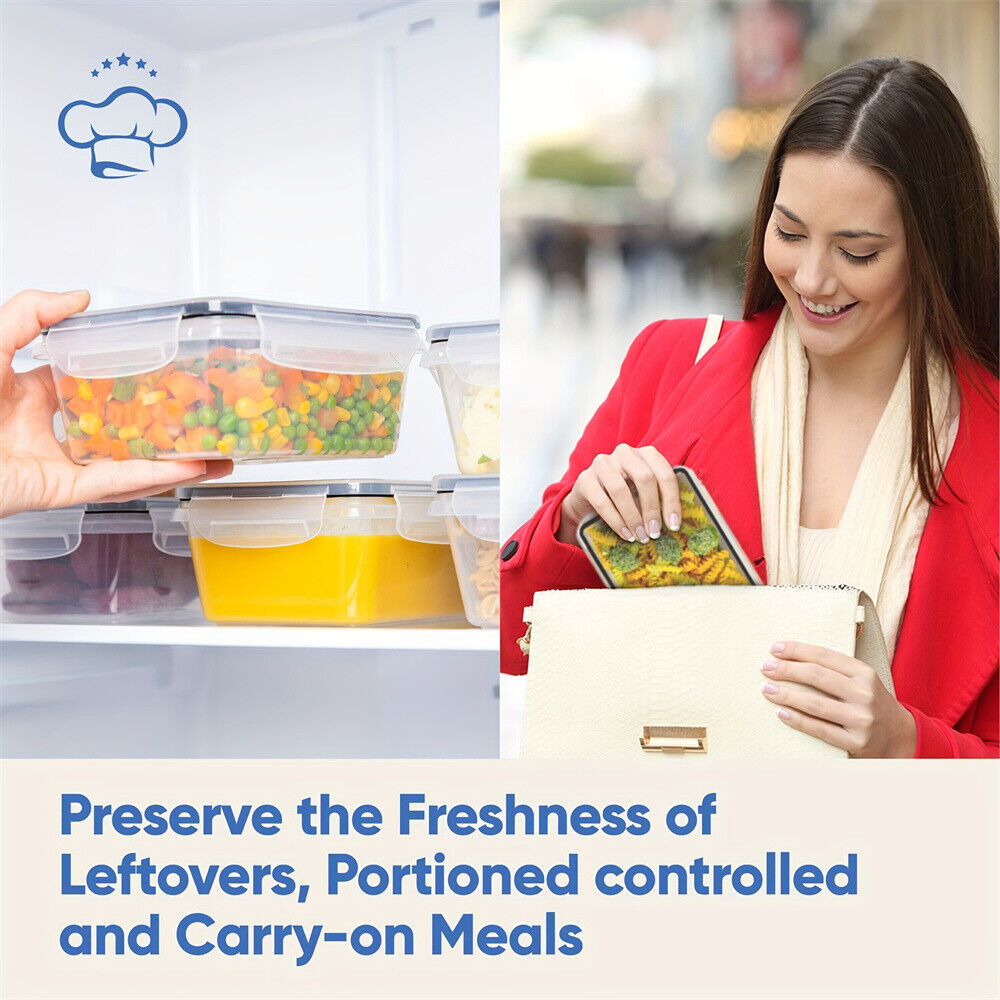 24X Clear Plastic Food Containers