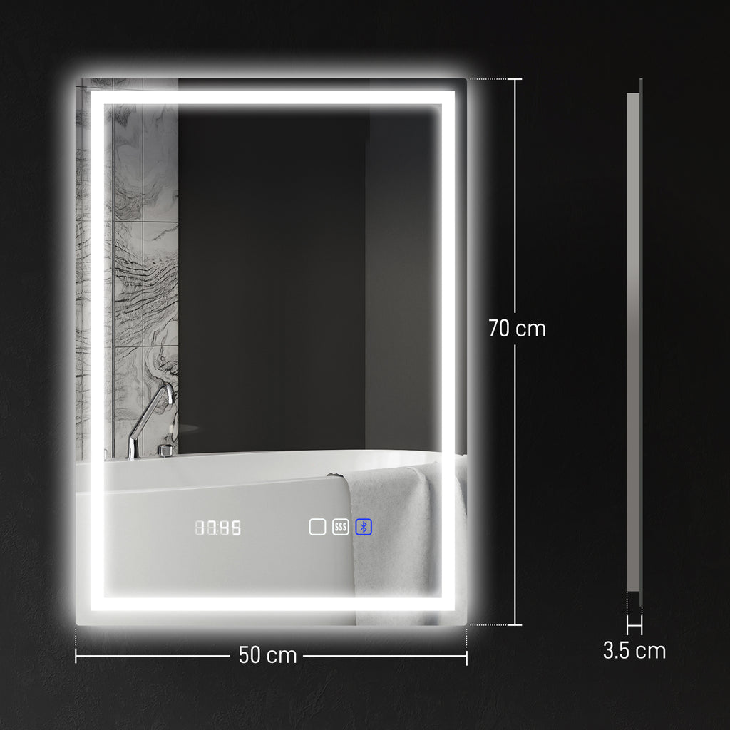 Anti-Fog LED Bathroom Mirror, With Bluetooth