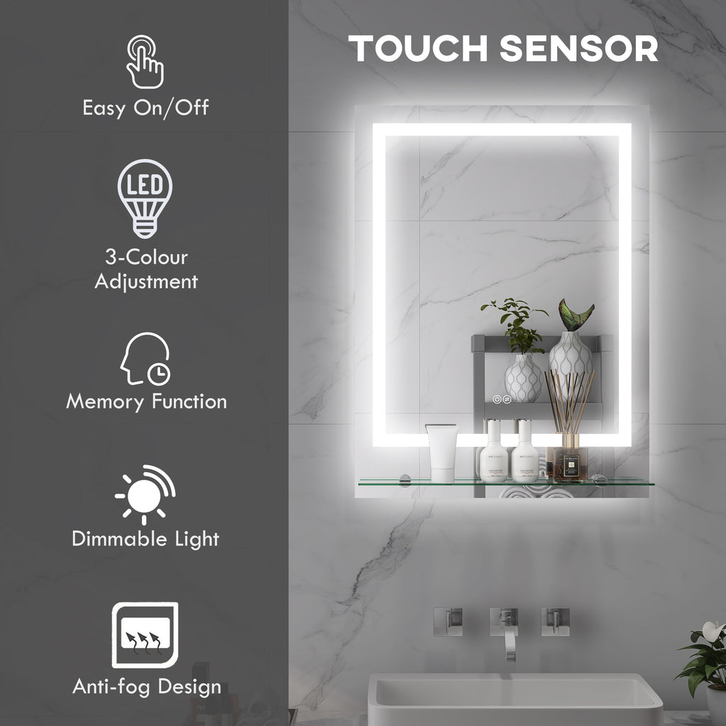 Bathroom Mirror With Lights And Shelf
