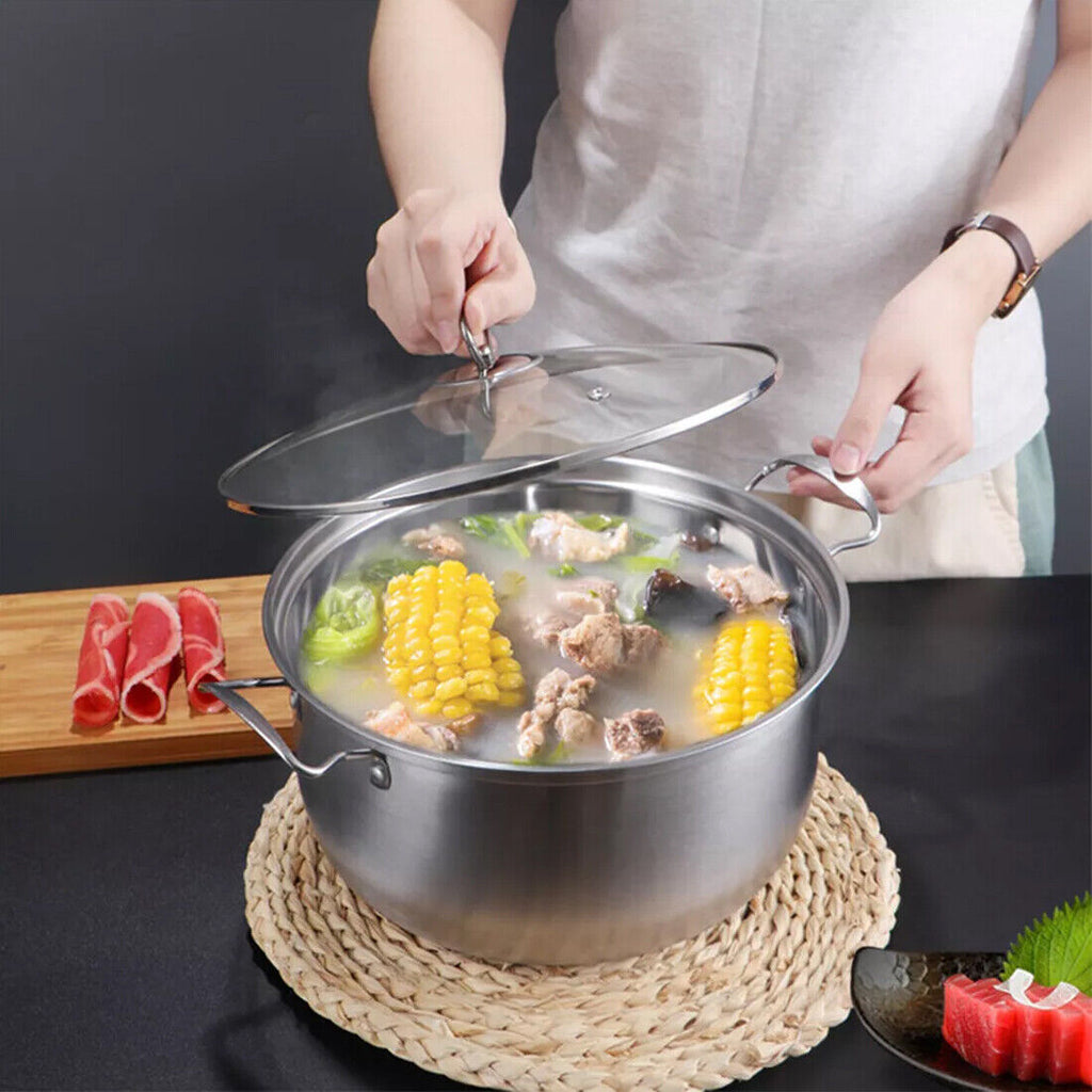 11PCS Induction Non Stick Stainless Steel Cooking Pot Set