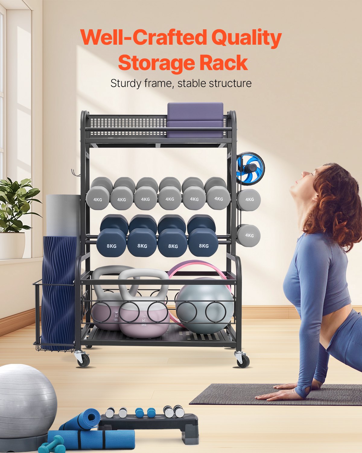 Home Gym Workout Equipment Organizer