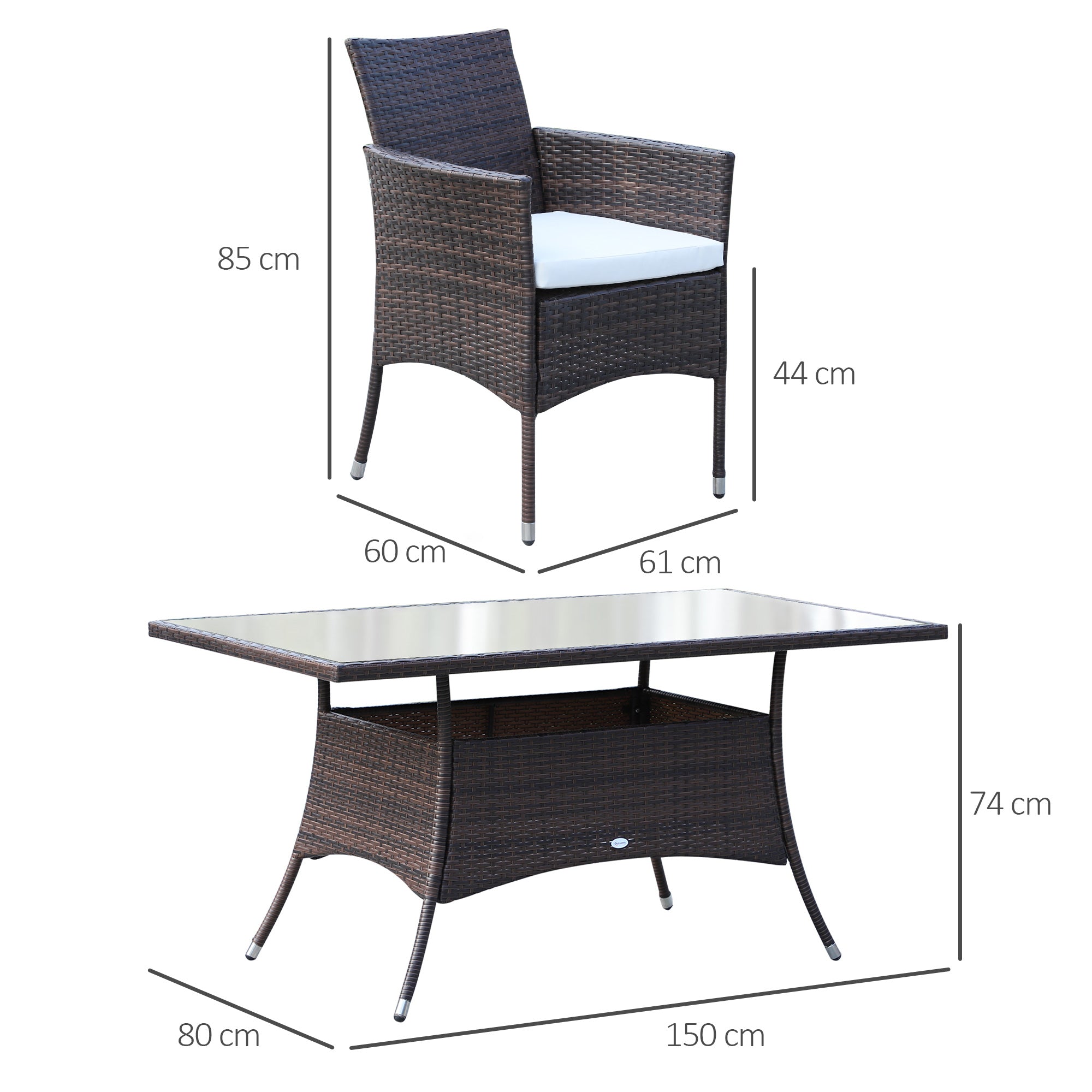 Outdoor Dining Set With Cushions
