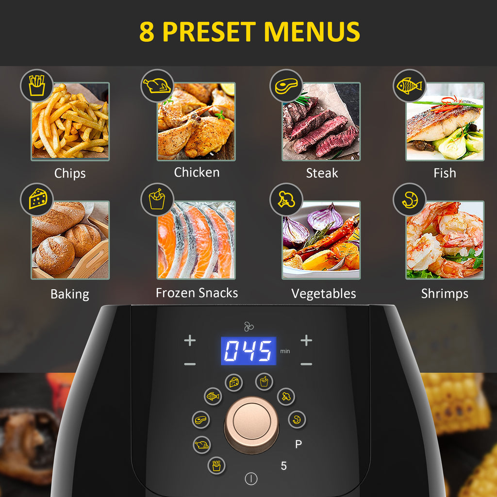 5.5L 1700W Air Fryer With Digital Display