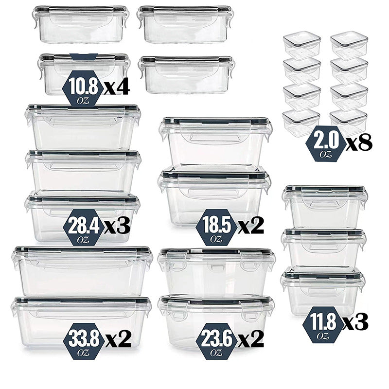24X Clear Plastic Food Containers