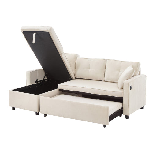 L-Shaped Pull Out Sleep Sofabed