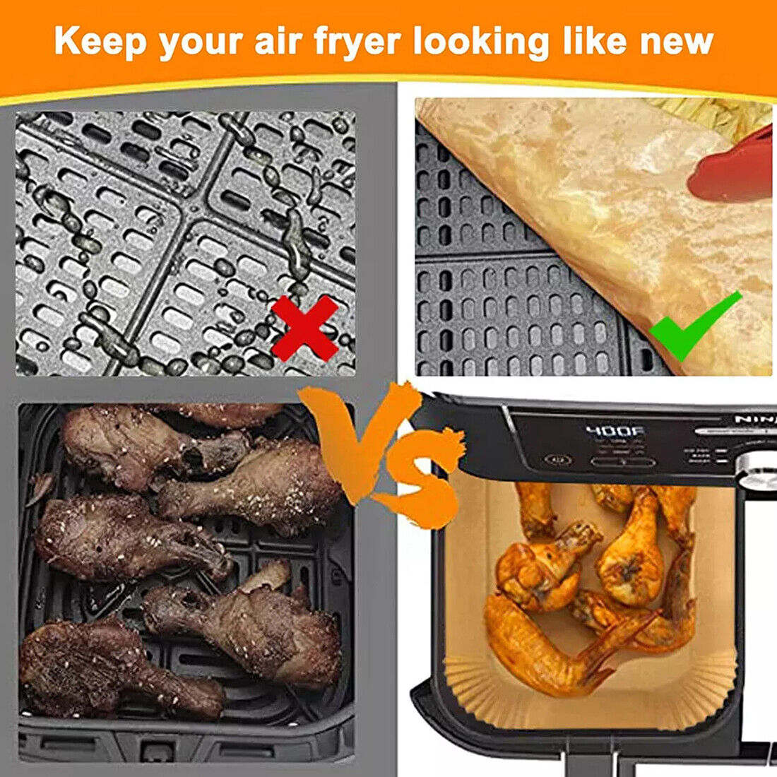 300x Air Fryer Disposable Liners