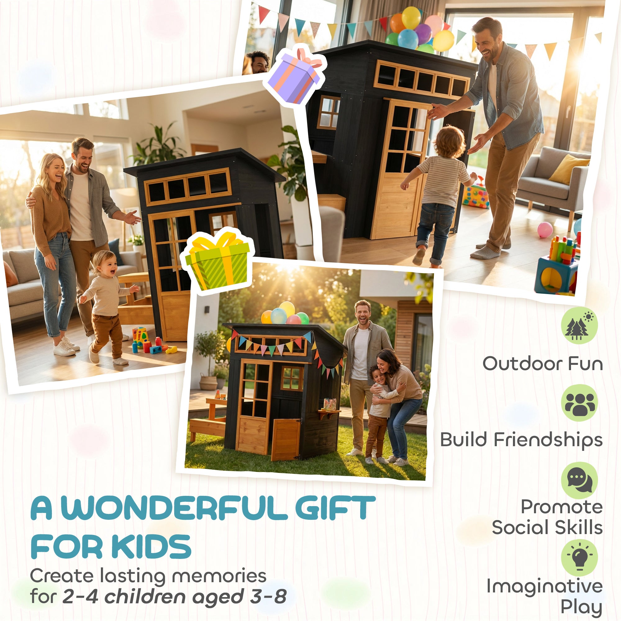 Wooden Kids Playhouse