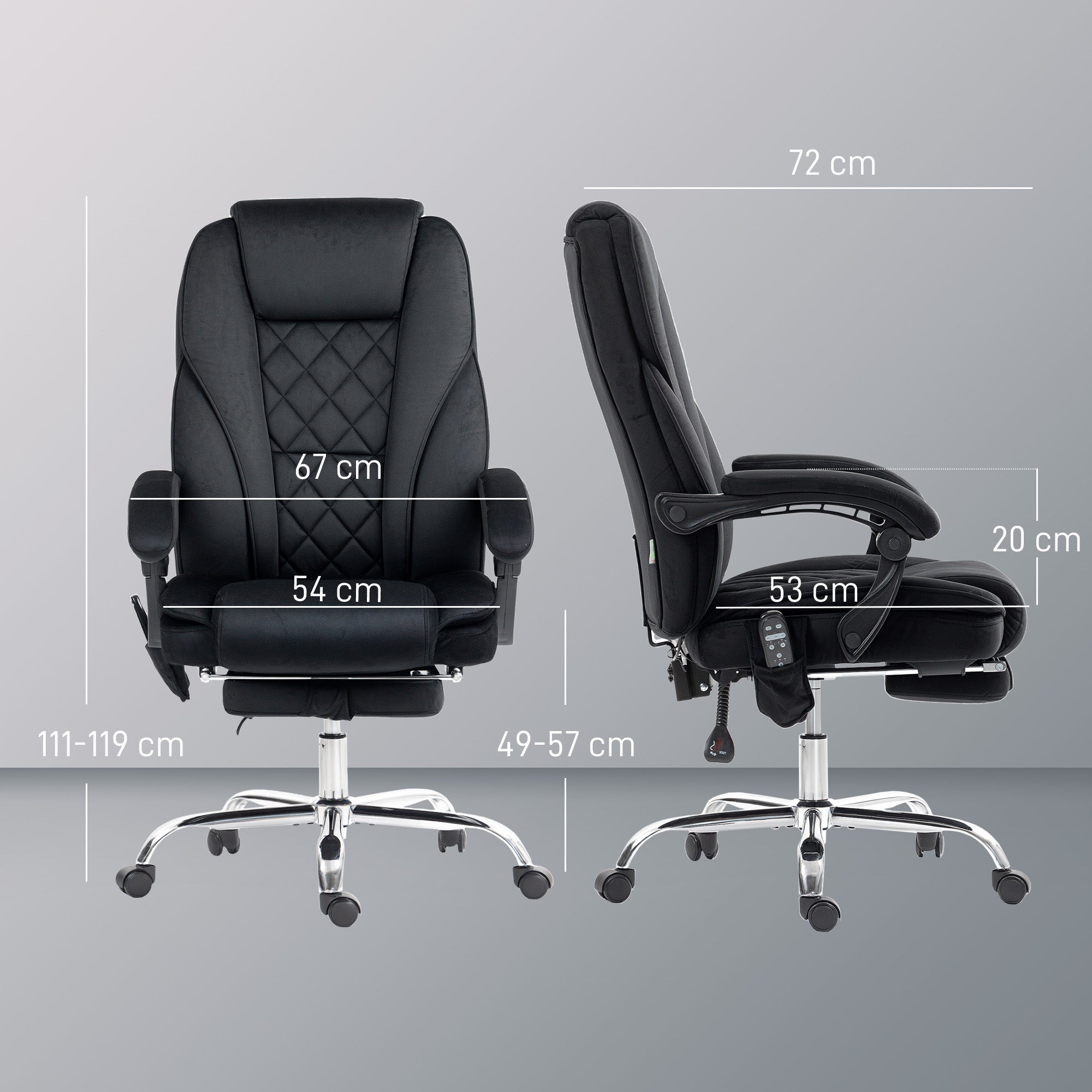 Vinsetto Heated Reclining Massaging Office Desk Chair
