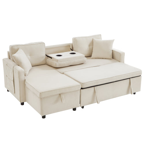 L-Shaped Pull Out Sleep Sofabed