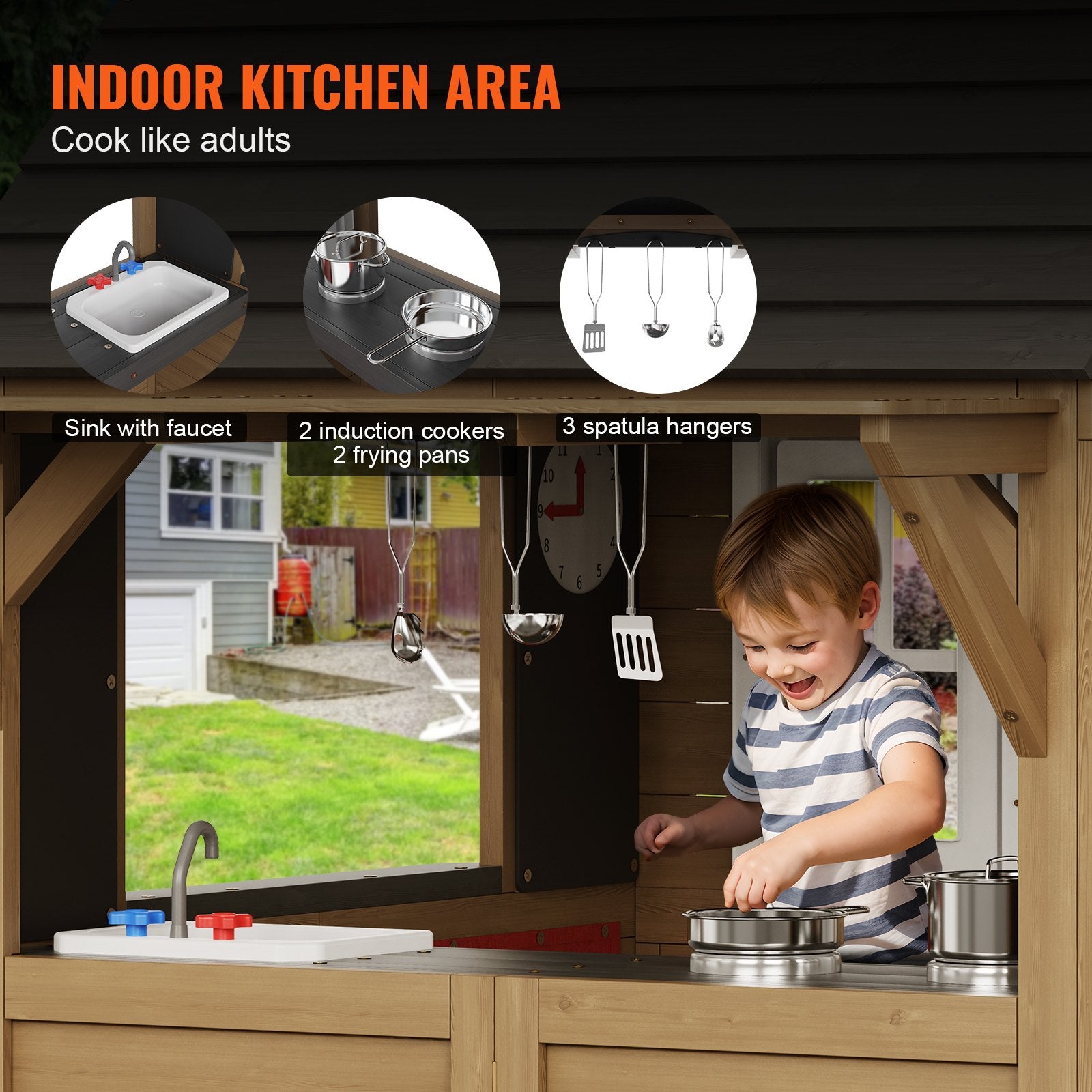 Outdoor Wooden Playhouse