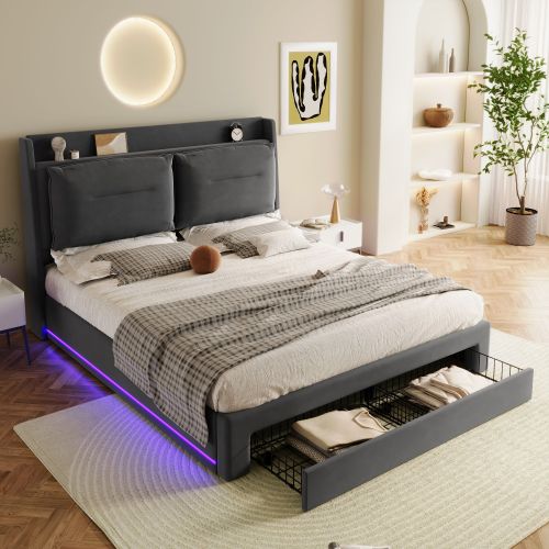 Upholstered Bed, King Size