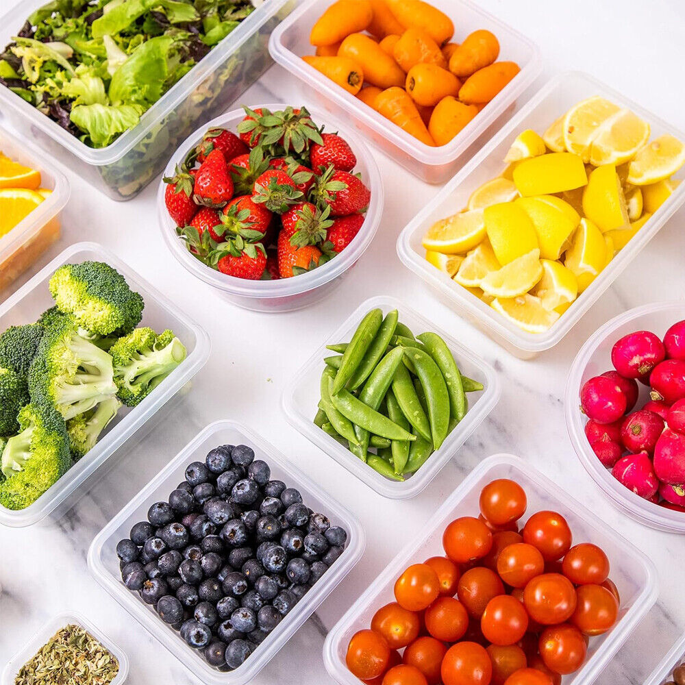24X Clear Plastic Food Containers