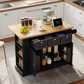 Kitchen Rolling Storage Trolley With Foldable Tabletop
