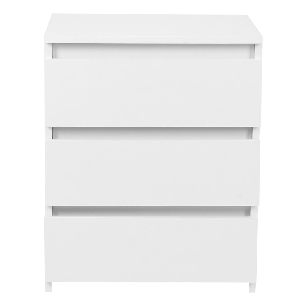 Modern Bedside Table Cabinet Nightstand With 3 Storage Drawers