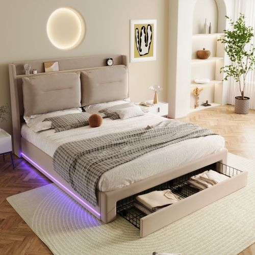 Upholstered Bed, King Size