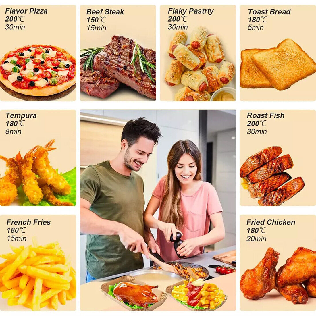 300x Air Fryer Disposable Liners