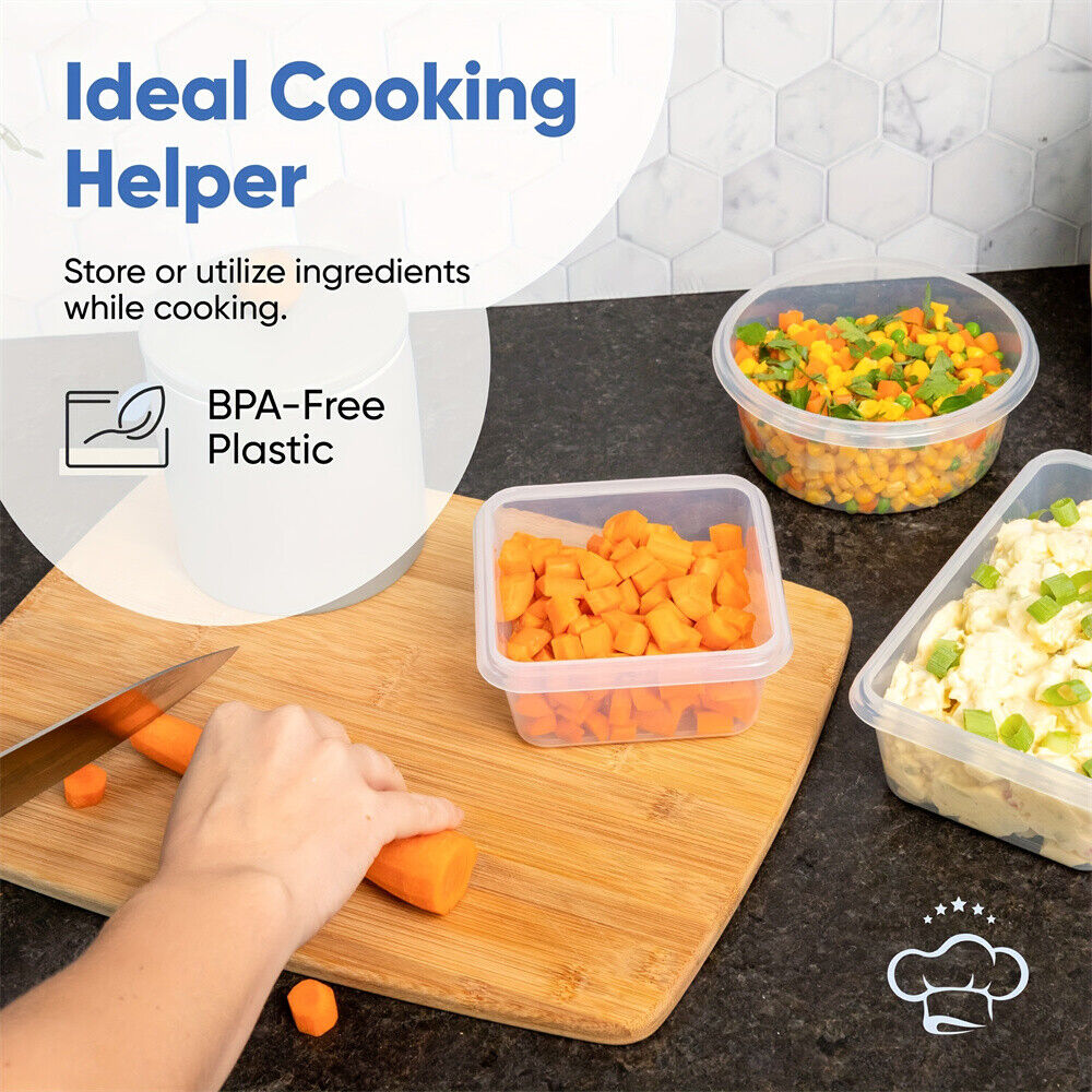 24X Clear Plastic Food Containers