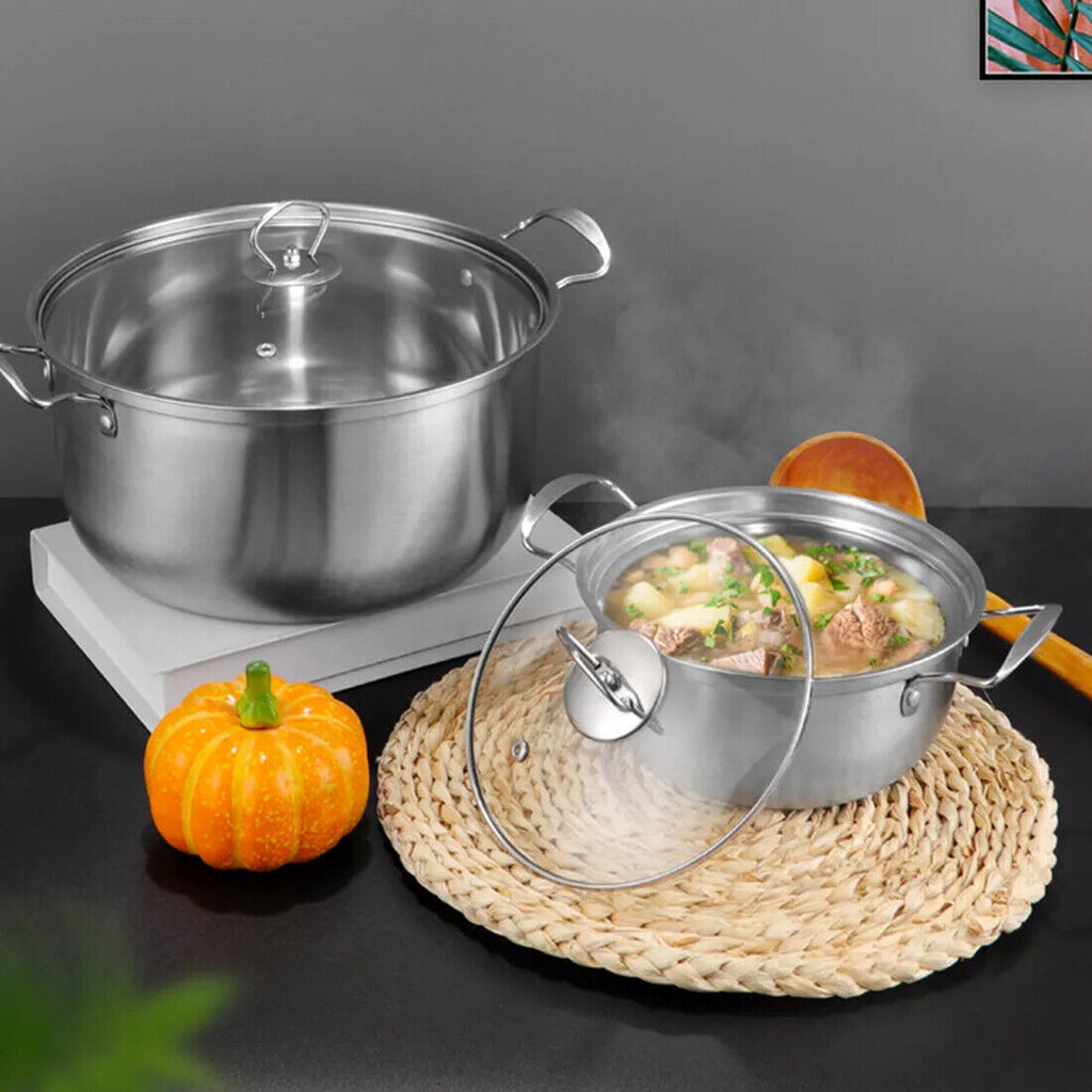 11PCS Induction Non Stick Stainless Steel Cooking Pot Set