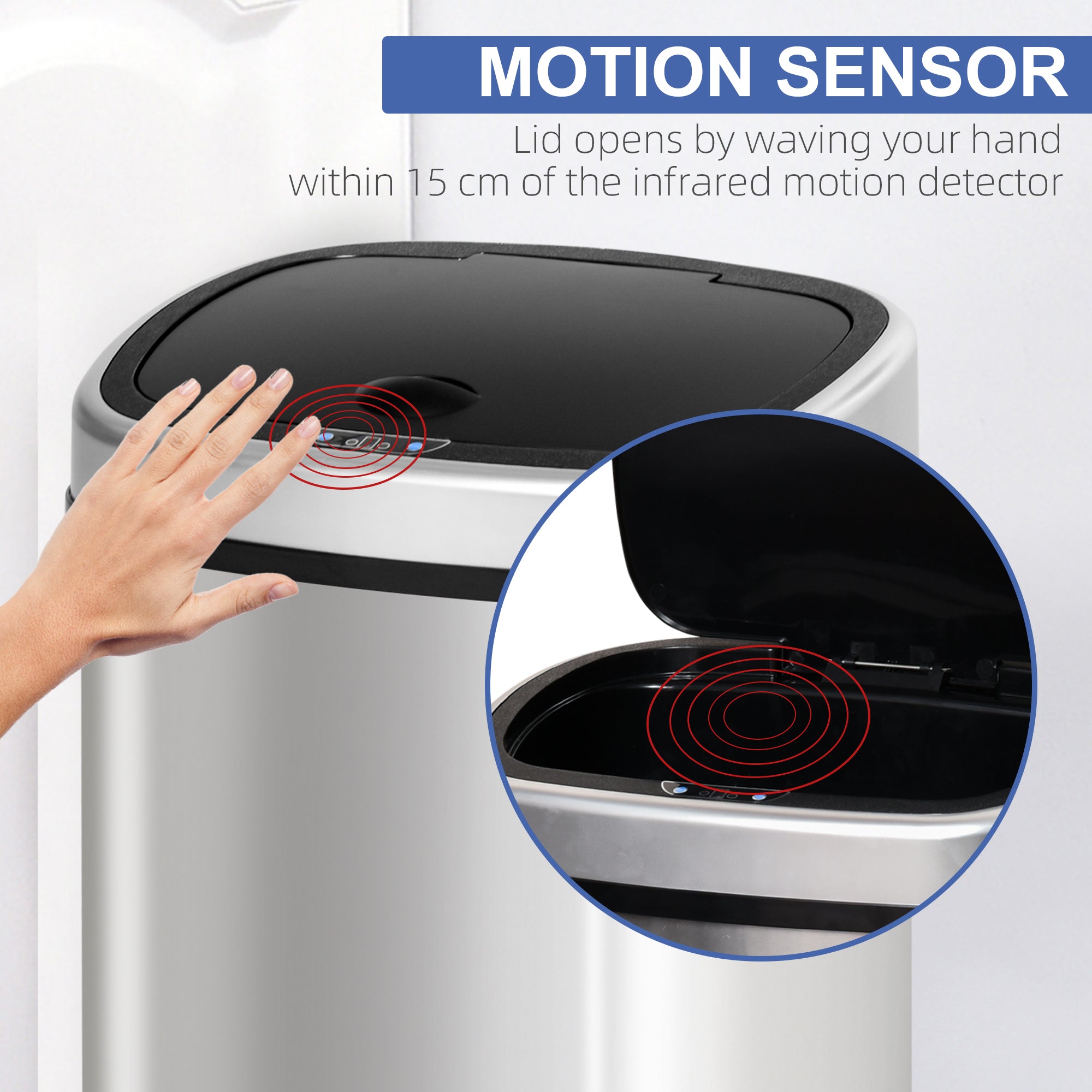 58L Automatic Touchless Garbage Waste Bin