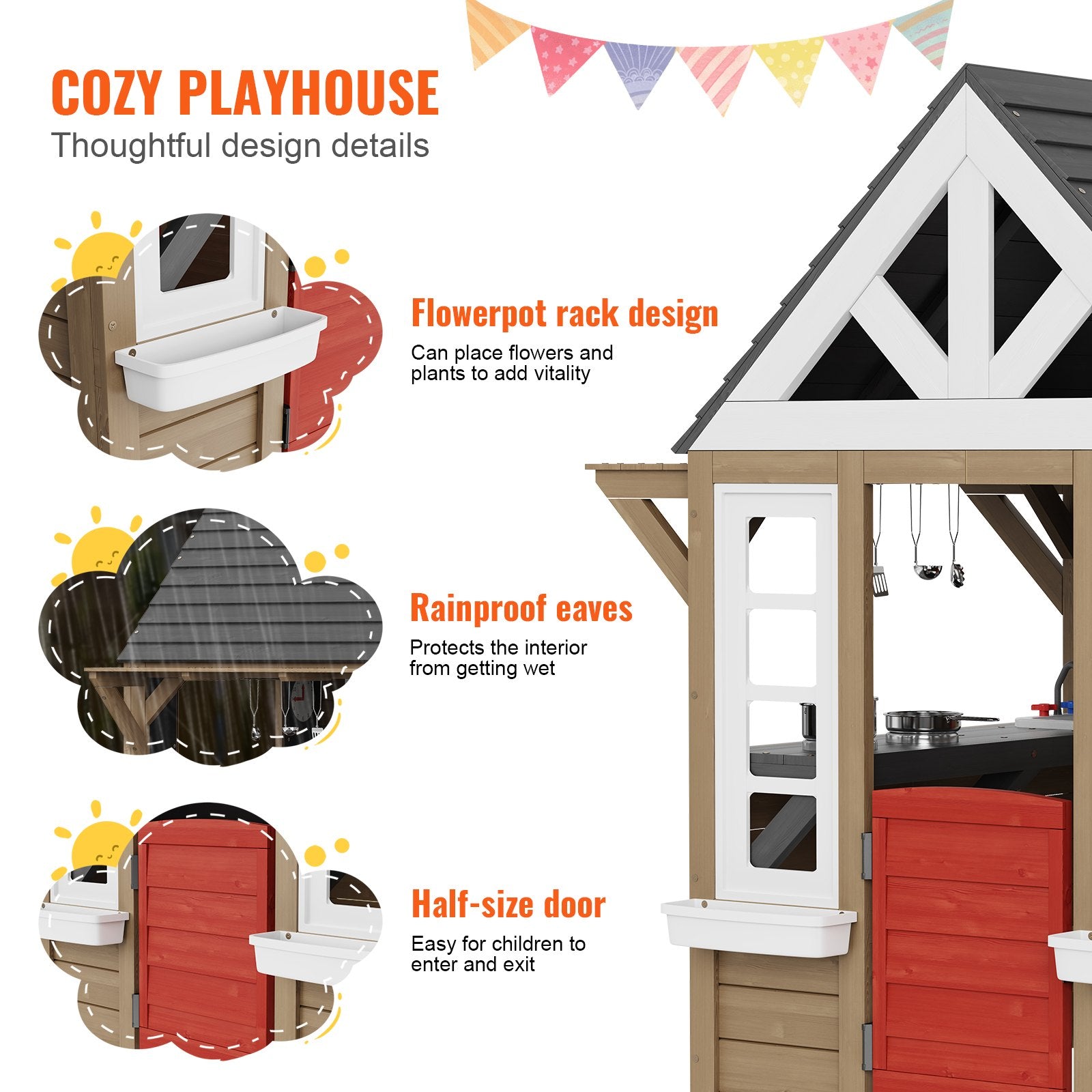 Outdoor Wooden Playhouse