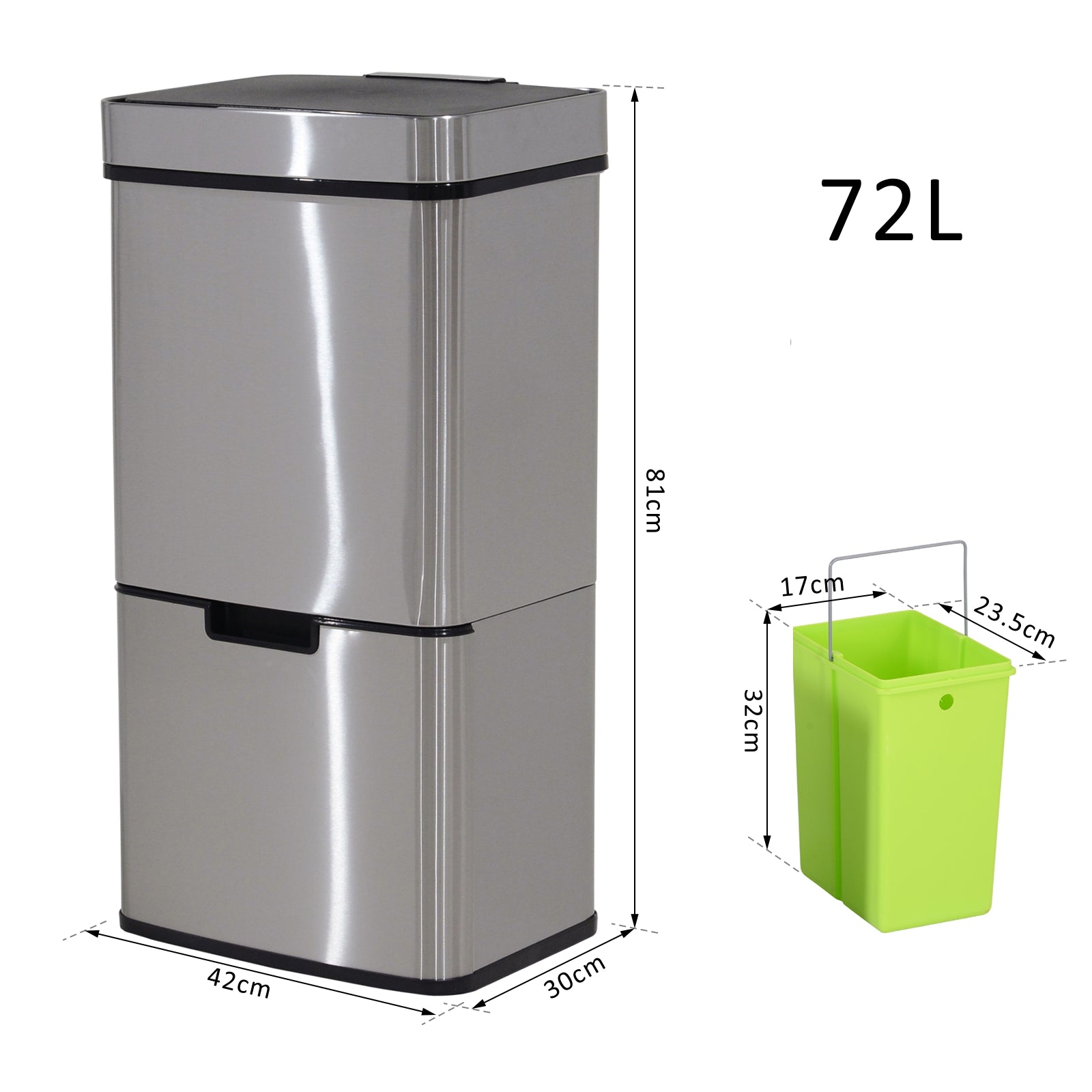 72L Recycling Bin