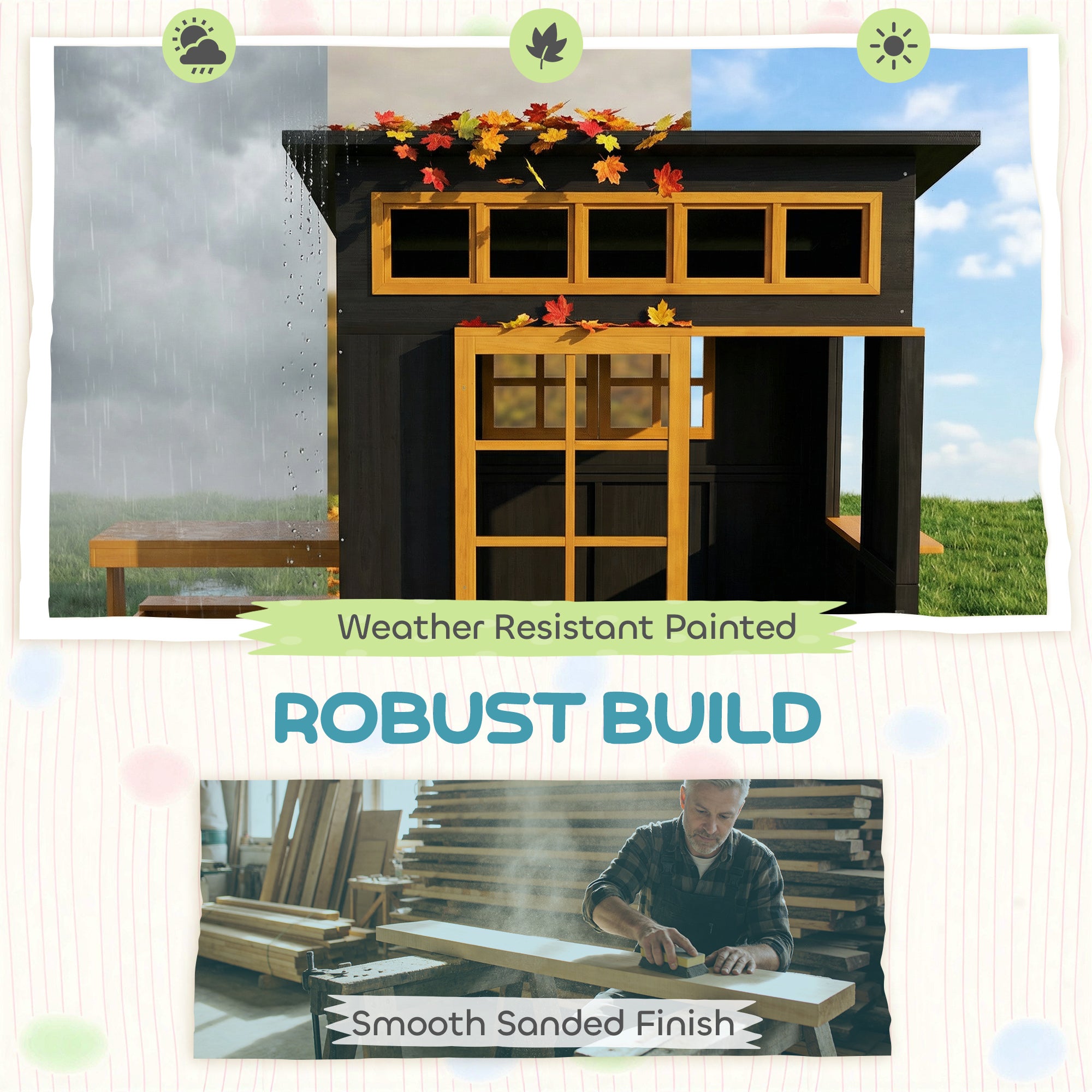Wooden Kids Playhouse