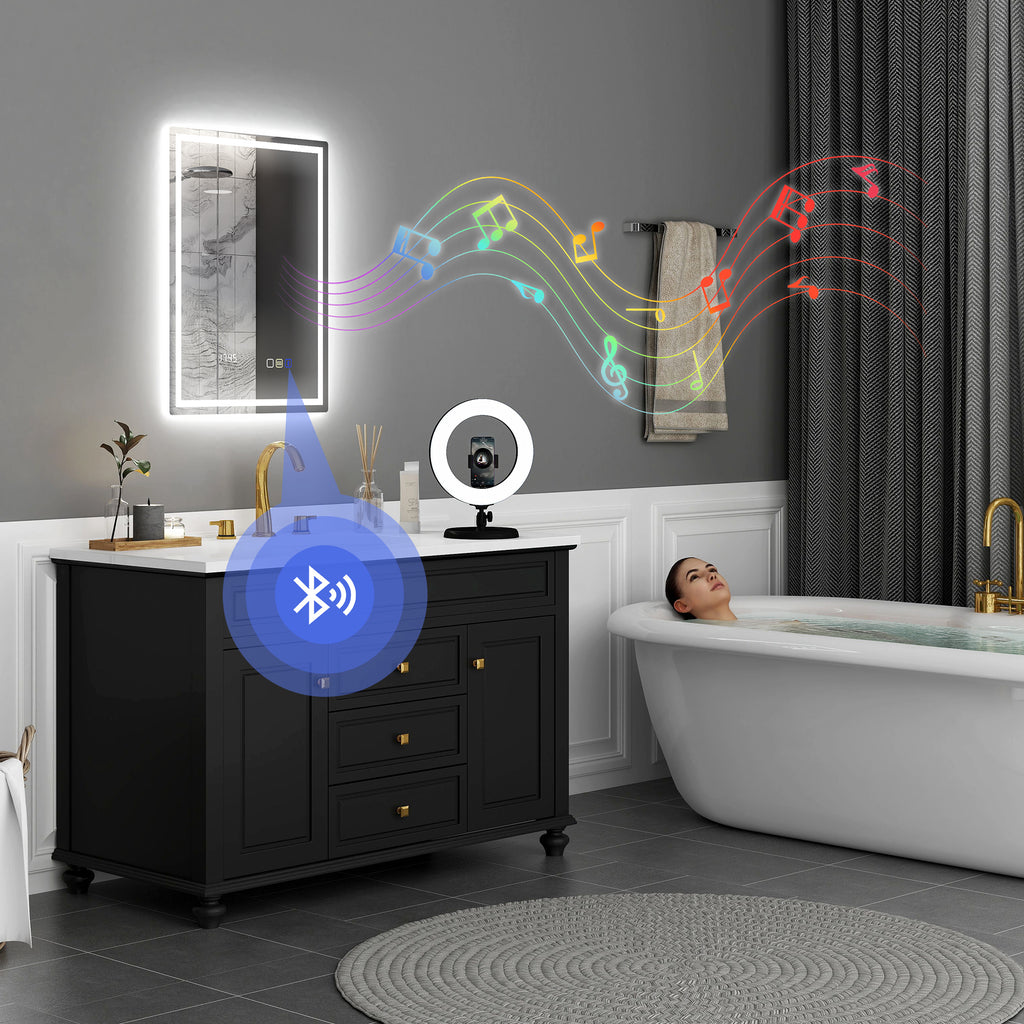 Anti-Fog LED Bathroom Mirror, With Bluetooth
