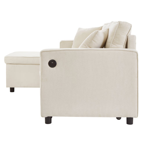 L-Shaped Pull Out Sleep Sofabed