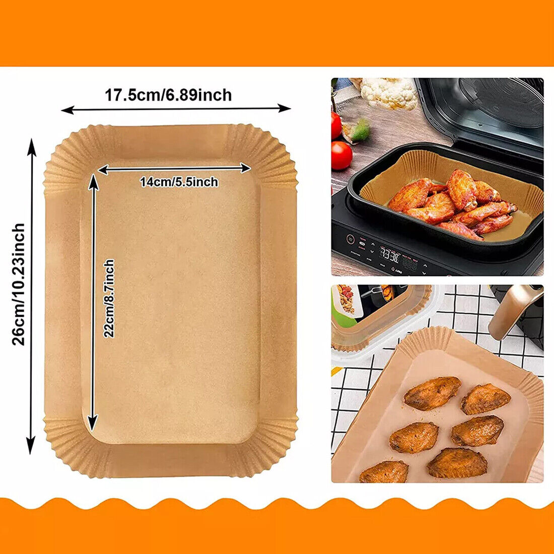 300x Air Fryer Disposable Liners