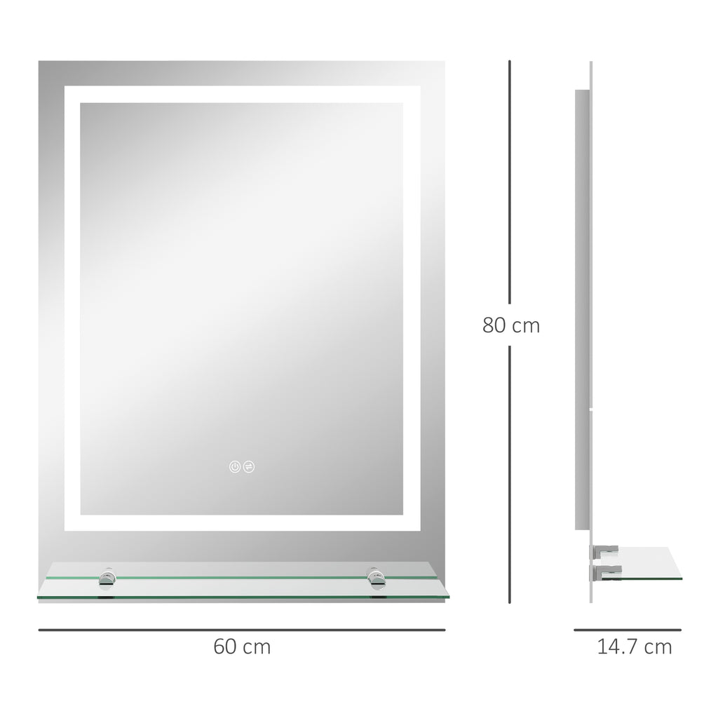 Bathroom Mirror With Lights And Shelf